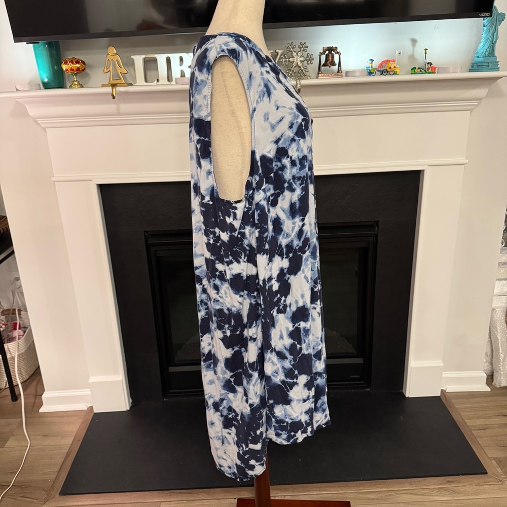 Torrid Blue Tie-Dye Sleeveless Midi Dress – Size 3 (Fits 3X / 22-24) - Picture 4 of 8